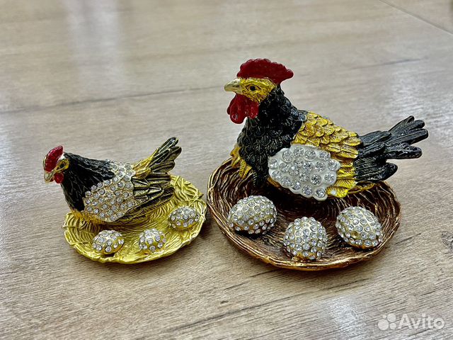 Шкатулки «Курочки» металлические