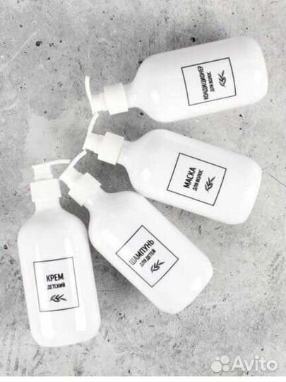 Набор флаконов с дозаторами и наклейками