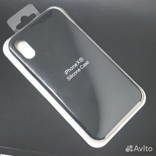 Силиконовый чехол на iPhone XR чёрный