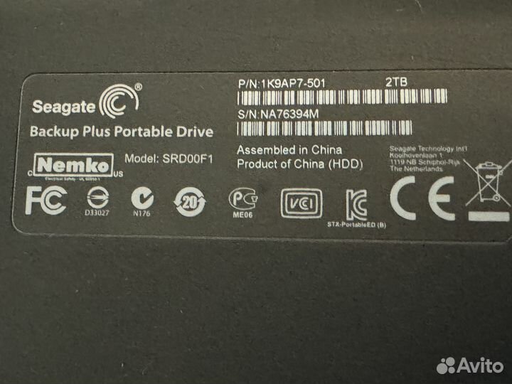 2tb Seagate оригинальный внешний жёсткий диск