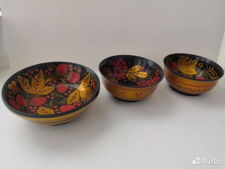 Набор посуды Хохлома