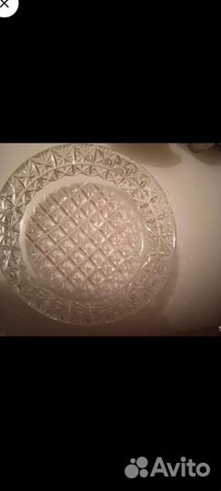 Большая хрустальная ваза, салатники