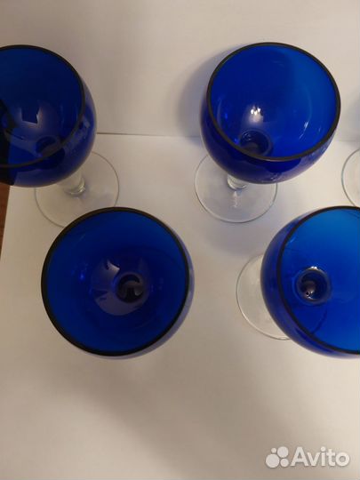 Рюмки синие кобальт СССР
