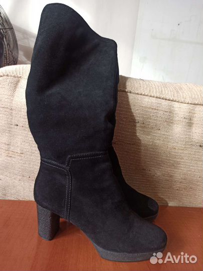 Сапоги зимние женские замшевые 39