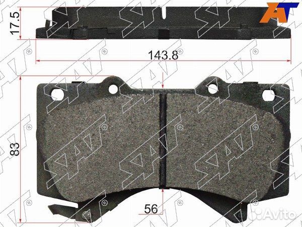 Колодки тормозные Передние lexus LX570