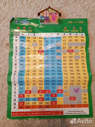 Говорящая азбука плакат Лунтик