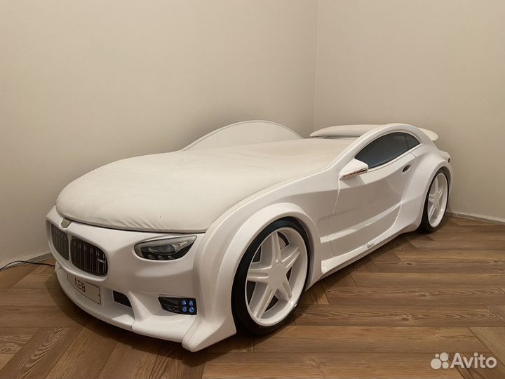 Детская кровать машинка 3d с подъемным механизмом