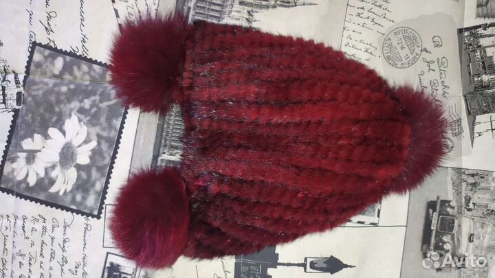 Комплект шапка&шарф из кролика