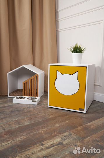 Кошачий туалет закрытый