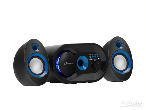 Колонки Oklick OK-433 2.1 2*4+7W, BT/FM/microSD/US