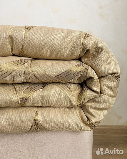 Покрывало жаккард Альба Золотой песок новое