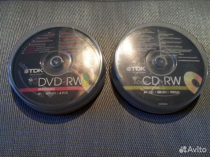 Диски DVD-RW, CD-RW TDK