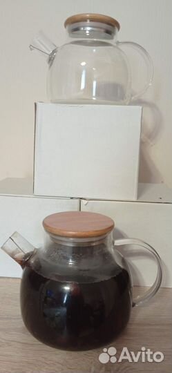 Чайник заварочный стеклянный новый