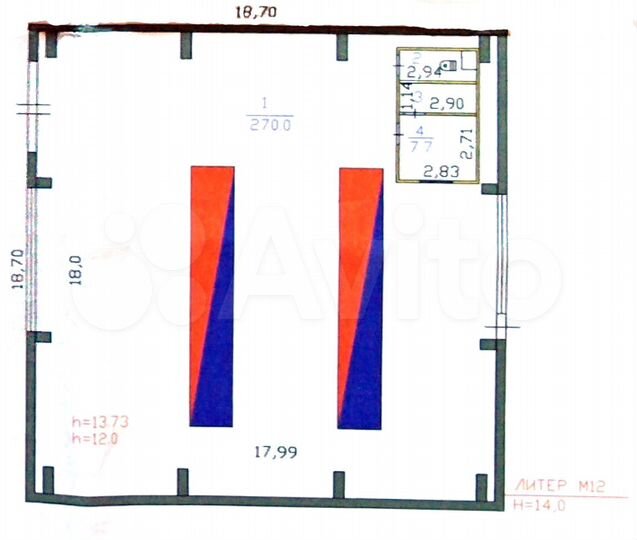 Производство, 284.1 м²