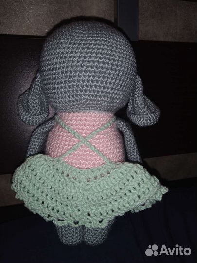 Слон вязаный игрушка