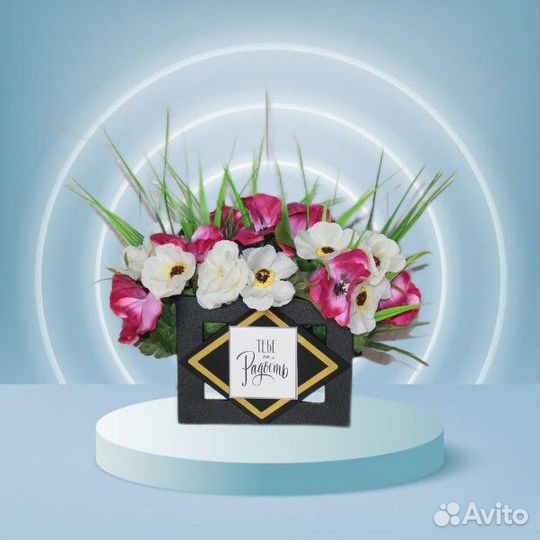 Цветы искусственные анютины глазки с фиалками