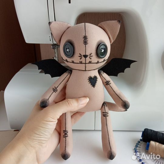 Кот игрушка интерьерная ручной работы