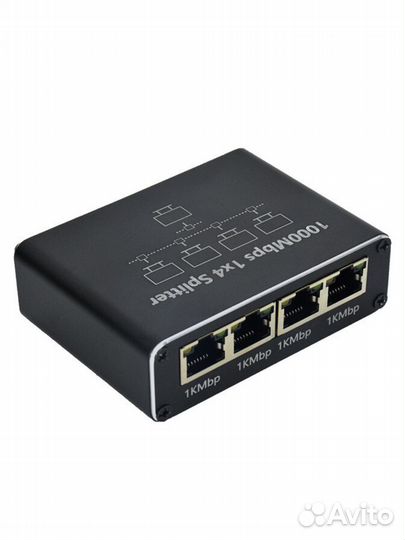 Разветвитель, адаптер RJ45 1-4 1000 мб/с