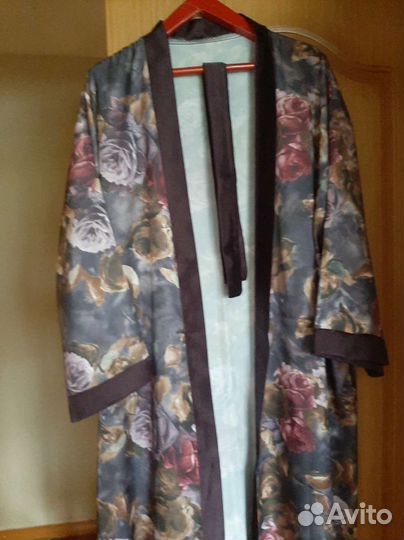 Халат женский шелковый, 52-54 р