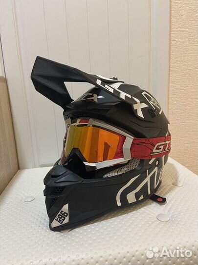 Шлем мото кроссовый