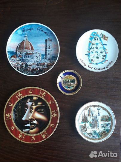 Тарелки сувенирные Италия, Испания, Египет, Шри Ла