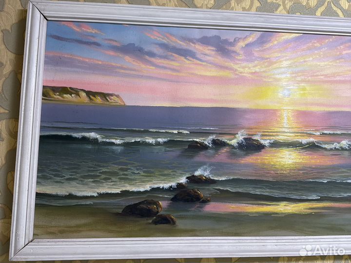 Картина маслом на холсте пейзаж морской