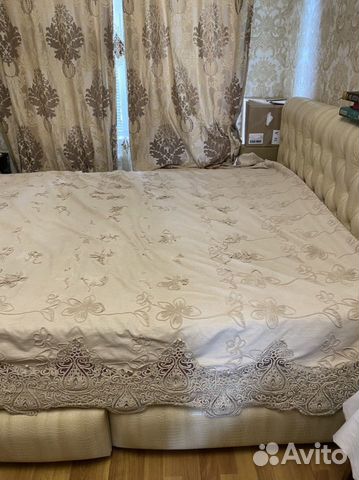 Покрывало и 2 подушки беж хлопок