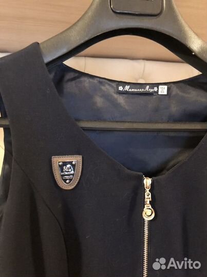 Школьное платье синее