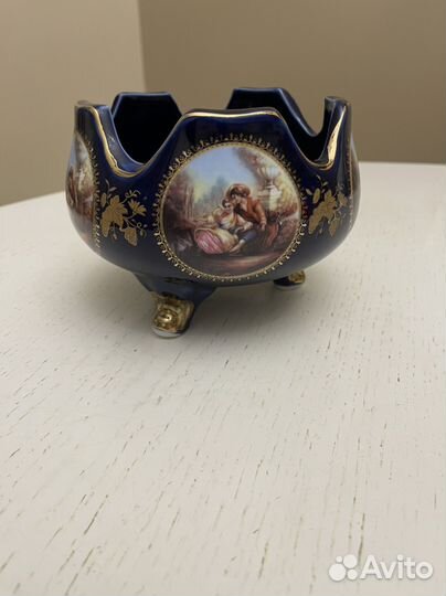 Ваза конфетница кобальт (Япония)