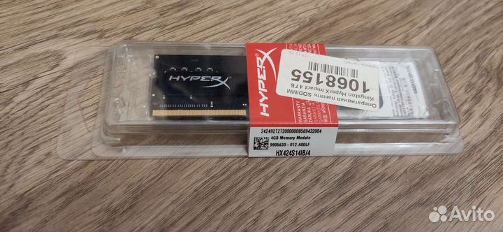 Память sodimm Kingston HyperX Impact DDR4 4Gb new