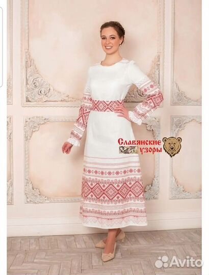 Славянское платье платье с орнаментом