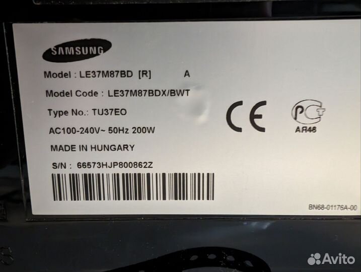 Телевизор Samsung LE37M87BD 94cm