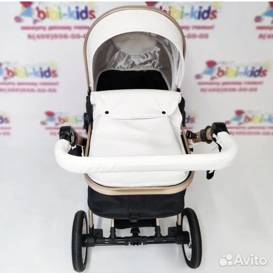 Коляска 2 в 1 эко кожа