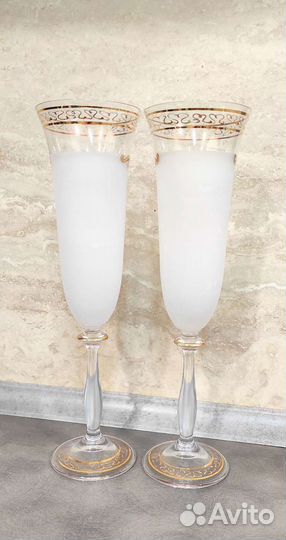 Бокалы свадебные ручной работы