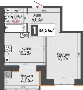 1-к. квартира, 36,6 м², 8/10 эт.