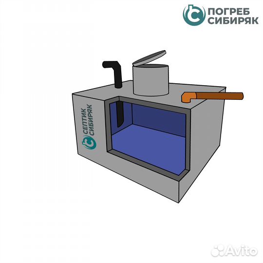 Сибиряк септик на 5м3 в частном доме