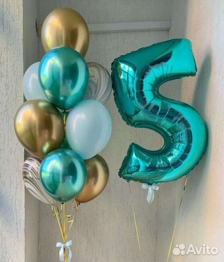 Гелиевые шары с доставкой, цифры, агаты