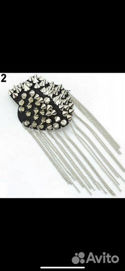 Эполеты с шипами и цепочками