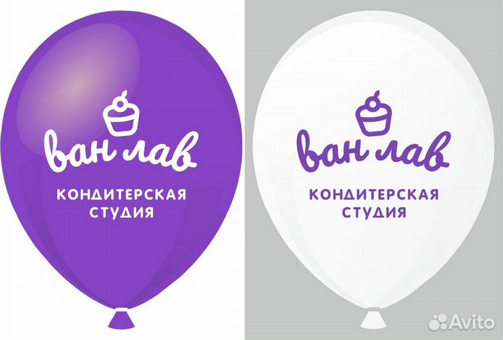 Печать логотипа на шарах