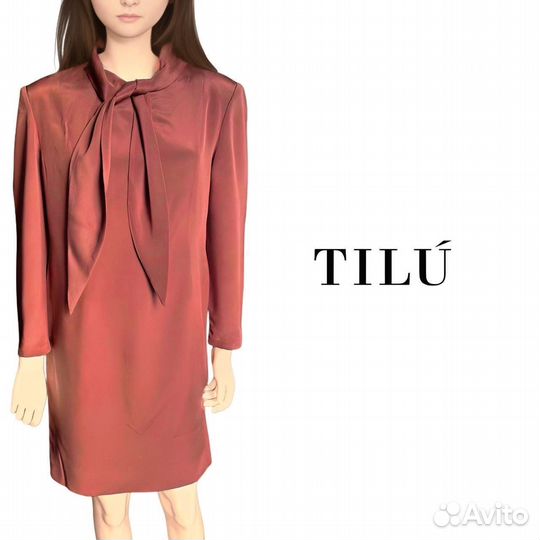 Итальянское платье из 100% шелка L 46/48