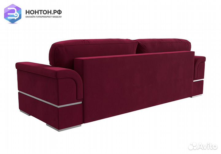 Диван еврокнижка Порту микровельвет бордовый