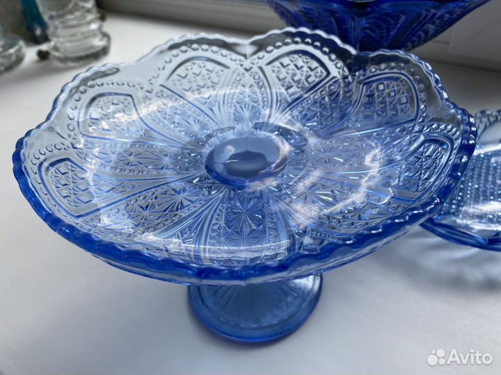 Посуда кобальт,голубое стекло,фарфор СССР