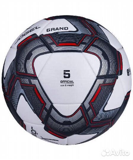 Мяч футбольный Jogel Grand 5, белый/серый/красный