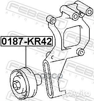 Ролик натяжной toyota land cruiser 100 0187-KR4