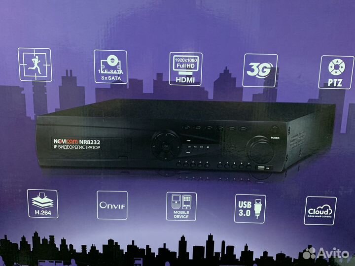 Ip видеорегистратор на 32 камеры. novicam NR 8232