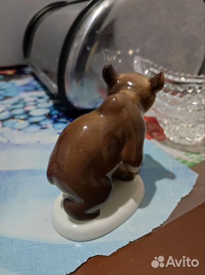 Статуэтка лфз «Медвежонок присевший» СССР