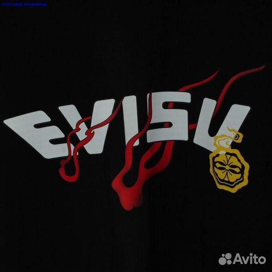 Футболка evisu черная с драконами (Арт.80374)