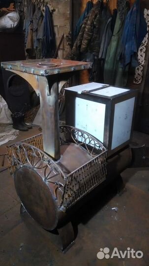 Металлическая печь в баню