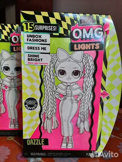 Кукла OMG lights Неон Dazzle нюанс коробки