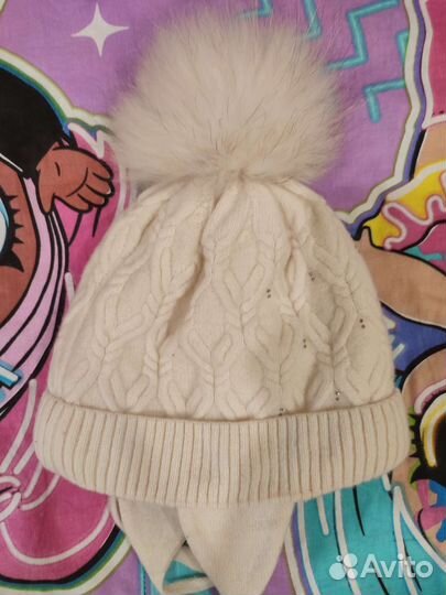 Шапка зимняя для девочки 50 52